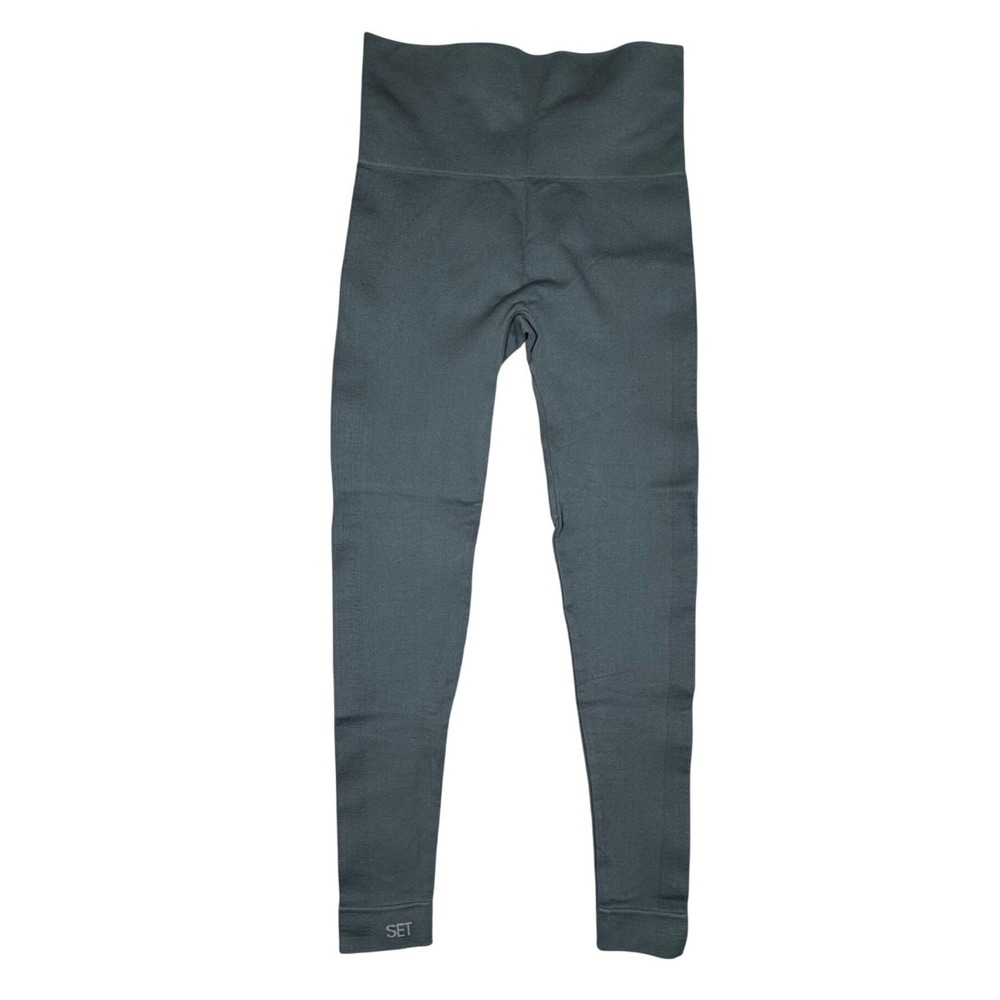 SET ACTIVE Leggings Women XS Charcoal Grey‎ Excellent Seamless High Rise Active